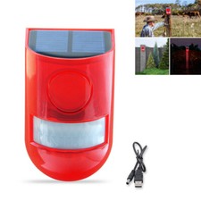 Motion Sensor Alarm,Solar Strobe Siren Alarm Security Light Outdoor Waterproof