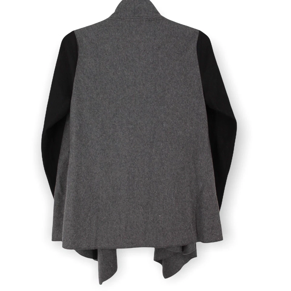 Cárdigan Suéter Lana Staring At Stars Mediano Drapeado Frente Abierto Gris Negro Foto 3 de 4