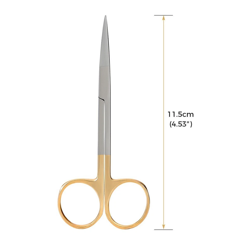 20x Dental Surgical Scissors 4.5" Stainless Steel Straight & Curved Tip Instrume - Image 4 of 4