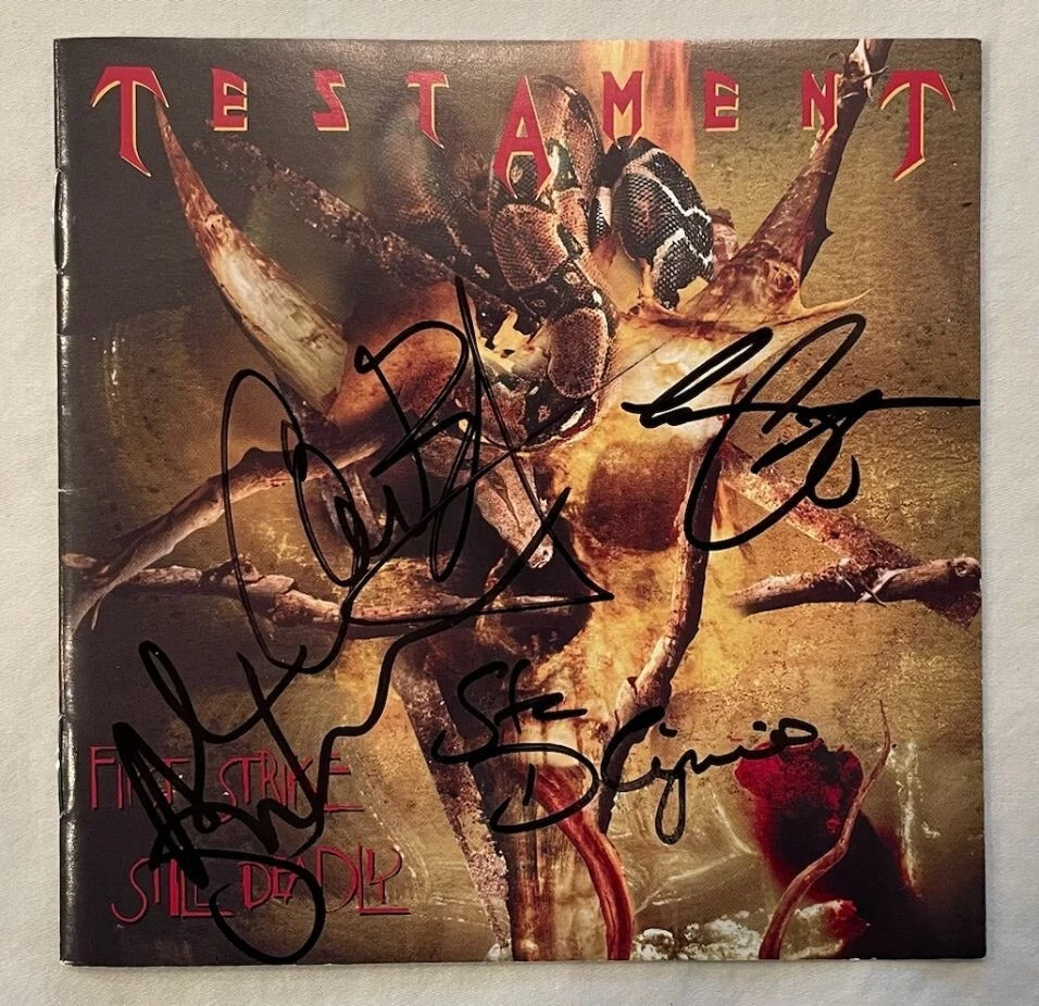 Testament - First Strike Still Deadly (Japan CD w/OBI) Signed by 4 band members Foto 4 de 4