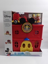 NIB Disney Mickey Firehouse Playset Truck with Lights  Sound