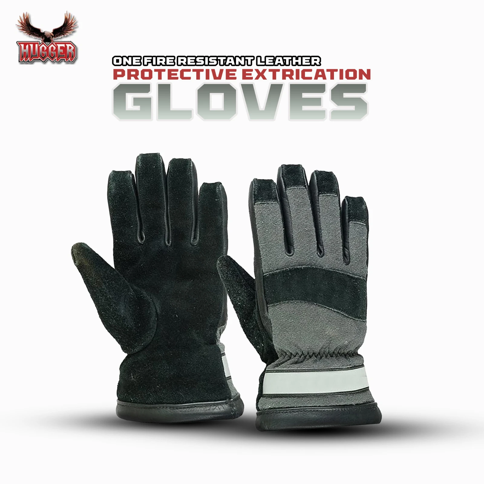 Precinct One Police Fire Resistant Leather Extrication Kevlar Lined Safety Glove