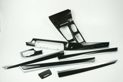 2011-2013 bmw 535i 528i 550i f10 dash door console dark wood style trim set of 8 - Picture 3 of 11