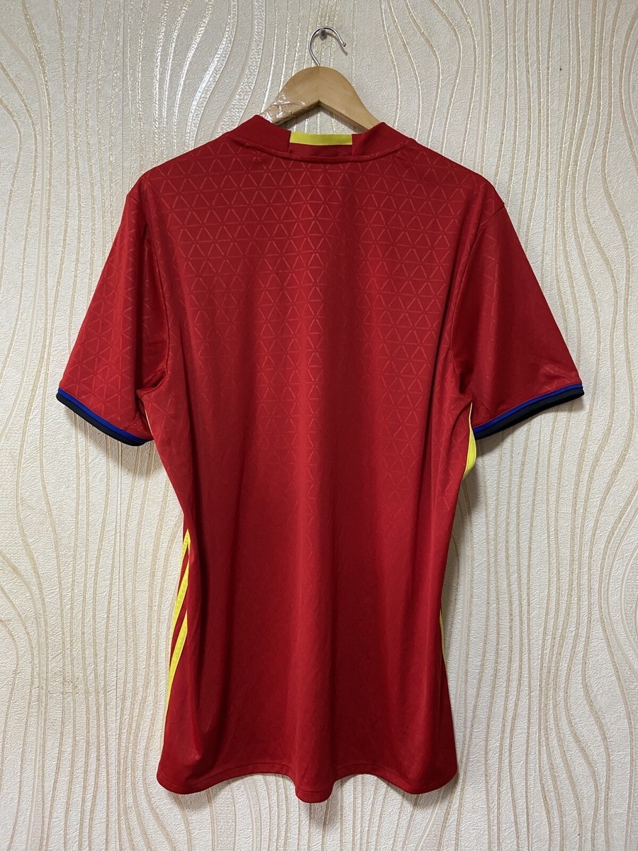 SPAIN 2016 2017 HOME FOOTBALL SHIRT SOCCER JERSEY ADIDAS AI4411 sz