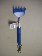 Key Chain, Expandable Backscratcher, Blue, 4" Key Chain Expands to 11", New