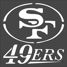 5x5 Inch SF 49ers Stencil –  Football team, Reusable, Mylar plastic, Painting