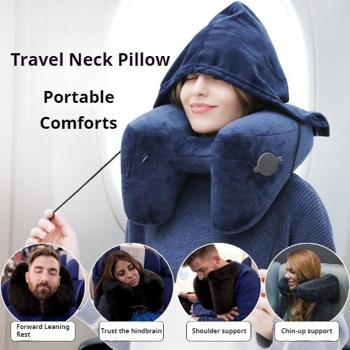 Travel Pillow Memory Foam U Shaped Neck Support Soft Head Rest Car Plane Cushion-image