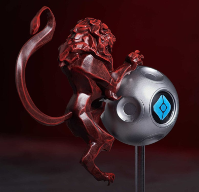Destiny 2 Rival Titan Ghost Statue Figure Roaring Red Lion Shell