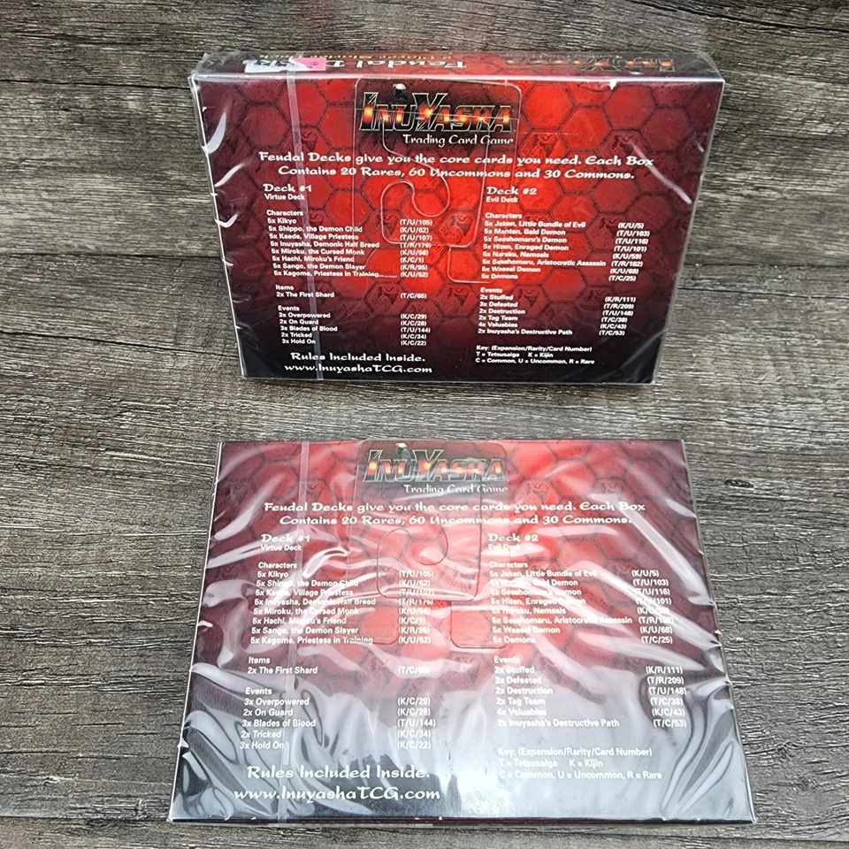 INUYASHA Juego de Cartas Coleccionables 2 Jugadores Mazo de Inicio Barajas Feudales Lote de 2  Foto 2 de 4
