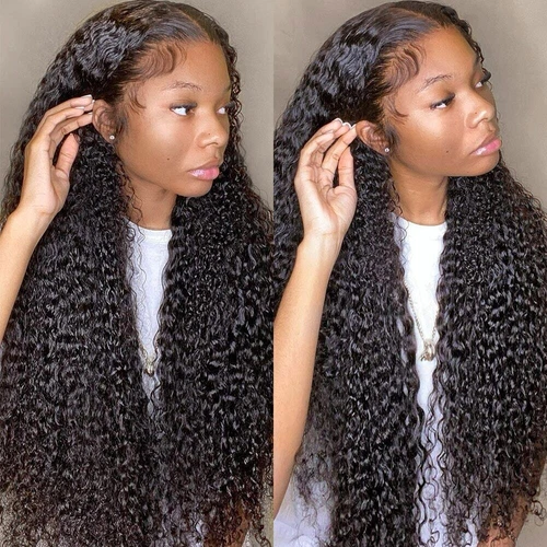 360 Full Lace Front Curly Wig 4-50 Inch Remy Deep Wave Echthaarperücke für Damen - Bild 3 von 16