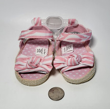 First Steps Infants Sandals Girls Size 2  3-6 Months Pink White NEW No Box