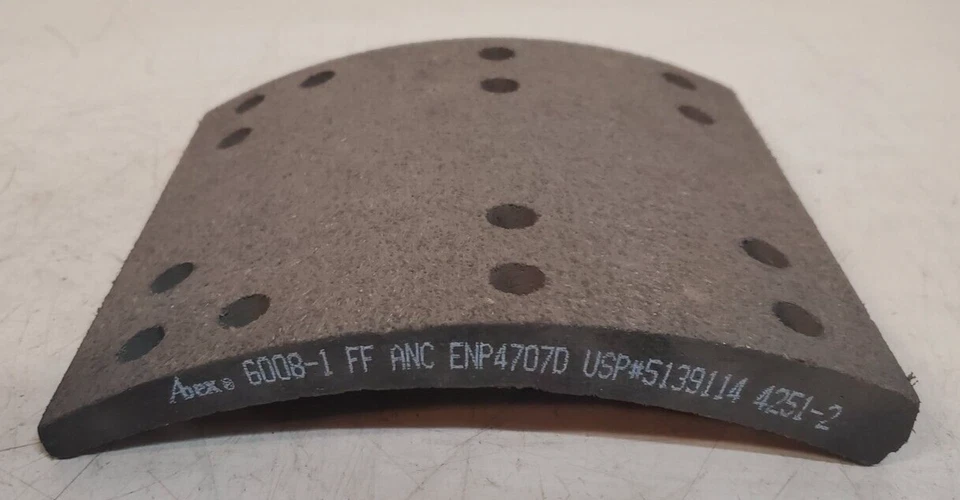 12 Qty of Abex Brake Shoe Lining Strips 6008-1 | 4251-2 FF ANC ENP4707D (12 Qty) - Image 4 of 4