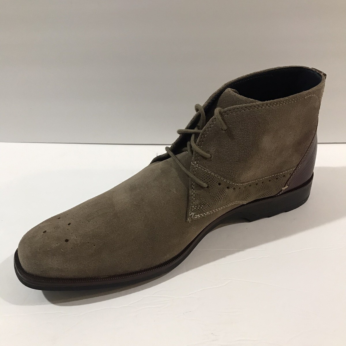 NEW Stacy Adams Kingston Suede Brown Mushroom Chukka Men display picture 3