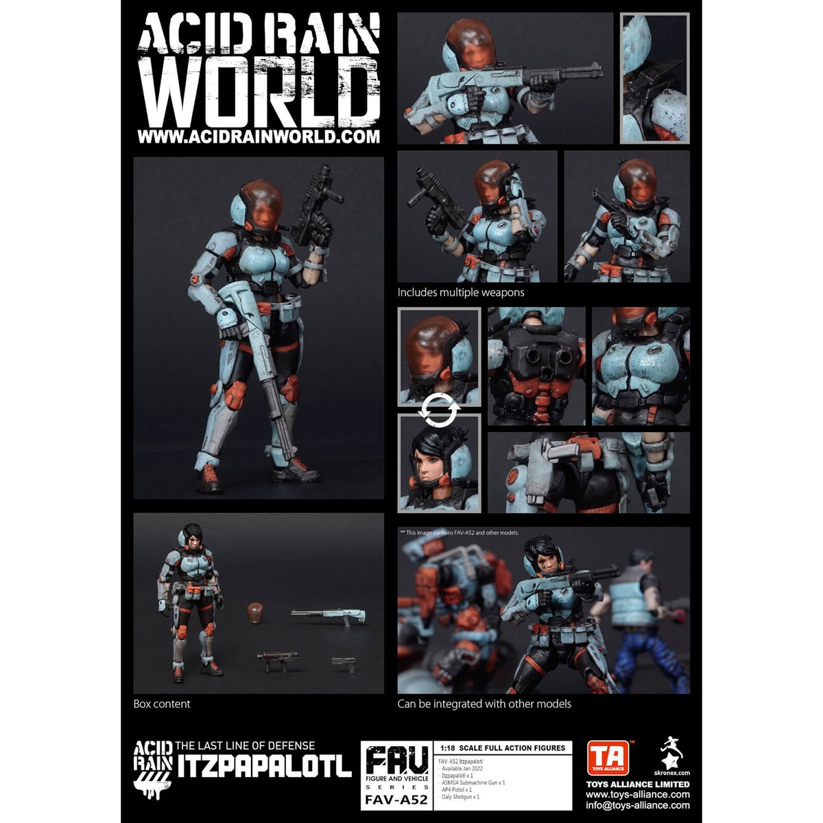 アシッドレイン　ACID RAIN FAV-A52 イツパパロトル　1/18 Acid Rain FAV-A52 Itzpapalotl Action Figure NEW IN STOCK | eBay