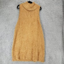 Show Me Your Mumu Dress Sweater Womens XXL Fauna Brown Sleeveless Turtleneck