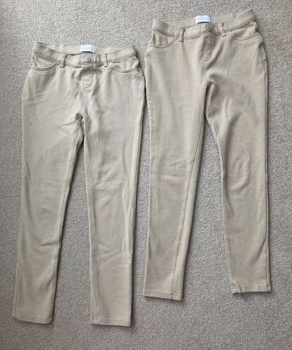 Lot of 2 Pair Children's Place Girls Size 12 Ponte Knit Pull On Uniform Jeggings - Picture 2 of 3