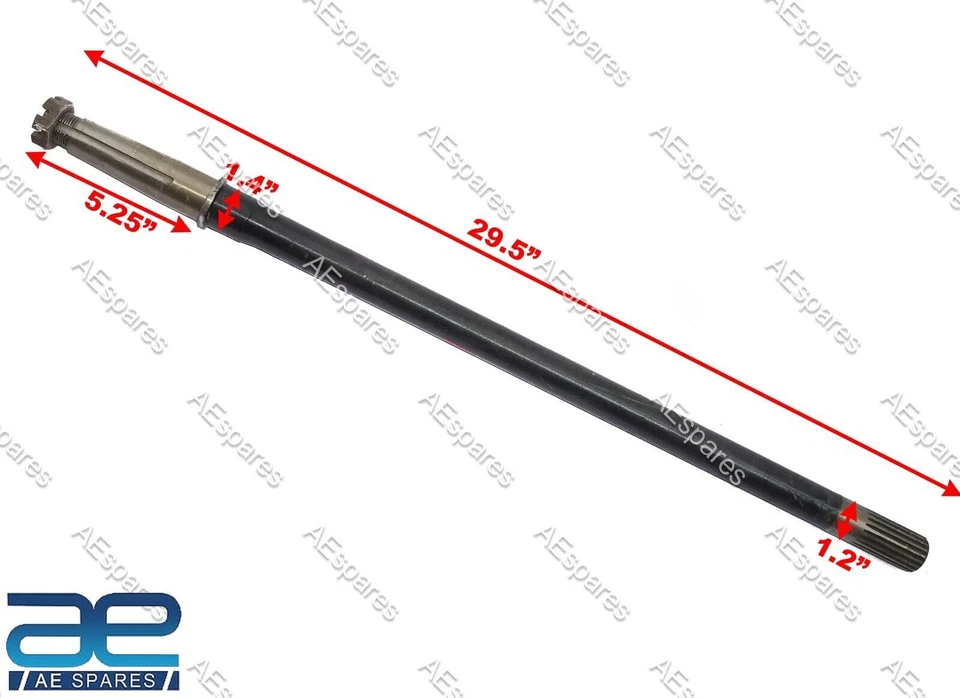 Front Axle Shaft Passenger Side Rear LH RH Fits 41-71 CJ MB GPW - Image 4 of 4