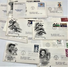 FDC USA Stamps -- Sports Figures, Olympics -- Lot of 20