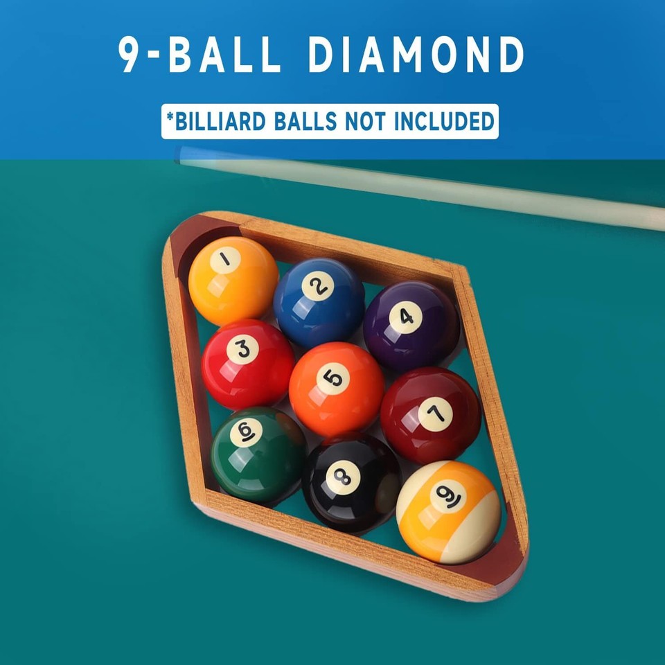 GSE Billiard 8-Ball Triangle/9-Ball Diamond Pool Ball Racks - 2-Tone ...