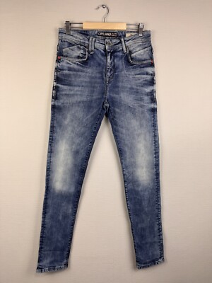 CIPO BAXX True Blue Denim Skinny Slim Fit Zip Fly Hip Hop Hipster Jeans W29 L32