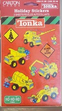 Vintage 1999 Tonka Holiday Stickers 2 Sheets New In Package