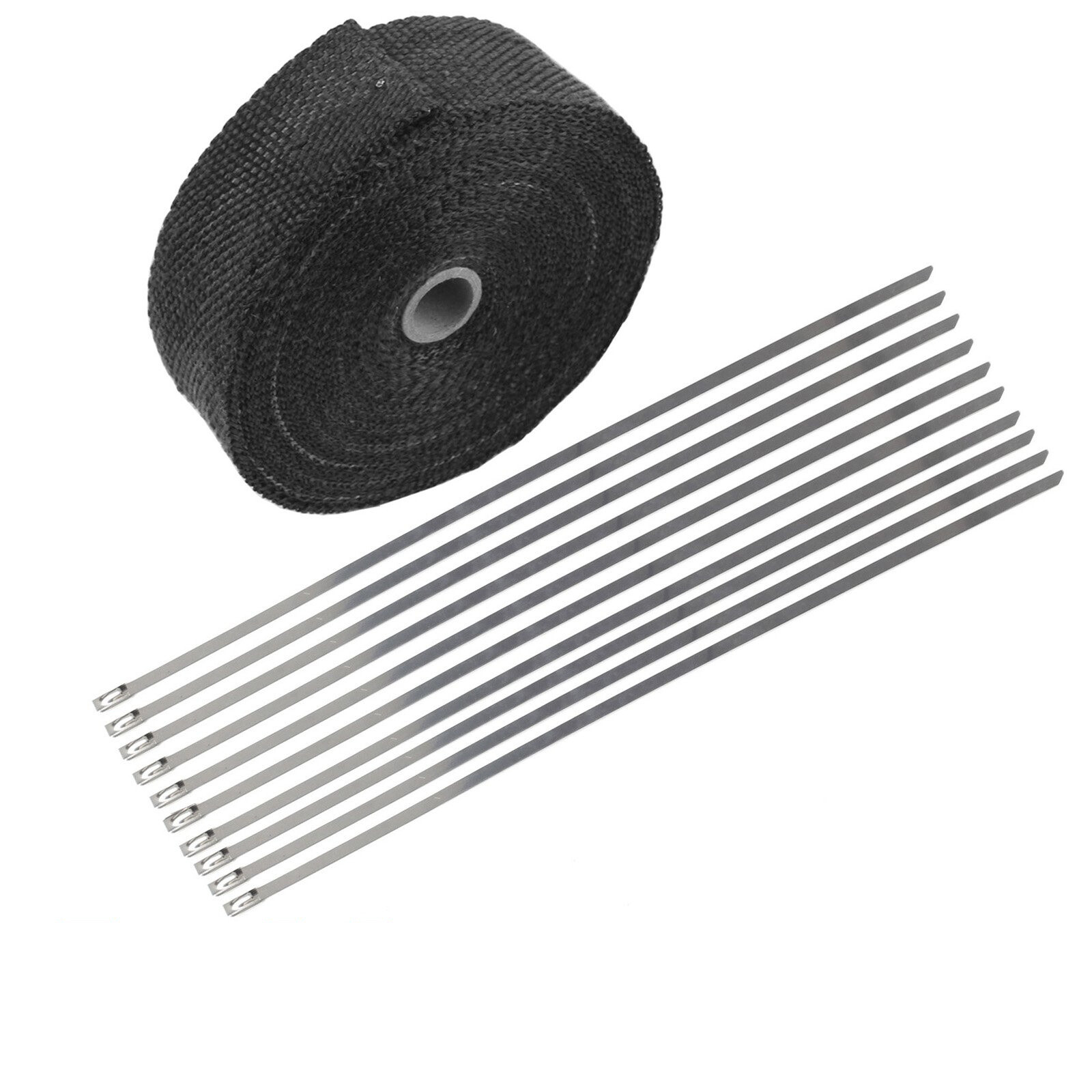 2" 50ft Roll Fiberglass Exhaust Header Pipe Heat Wrap Tape Black +30