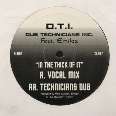 DTI Dub Technicians Inc Feat Emilee - In The Thick Of It 10'' UK Garage Vinyl 99