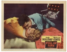 JUDY HOLLIDAY RICHARD CONTE FULL OF LIFE ORIG 1957 11X14 LOBBY CARD LC2146