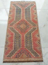 Pale Red Dragon Back Motif Antique Rug Handmade Art Deco Free Shipping Rug