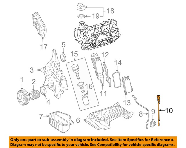 Mercedes MERCEDESBENZ OEM 0712 GL450 4.6L EngineOil Fluid Dipstick