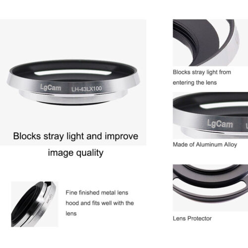 LH-43LX100 Lens Hood for Panasonic LUMIX DMC-LX100 for LEICA D-LUX (Type 109) - Picture 17 of 19
