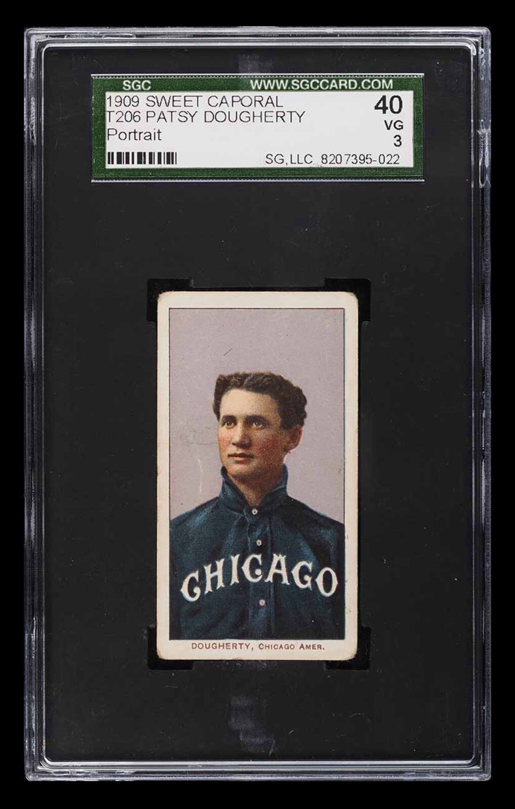 1909-11 T206 Patsy Dougherty Portrait SGC 3 SWEET CAPORAL 