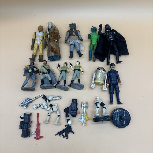Vintage Star Wars Figure Lot of 12 Darth Vader R2D2 Cake Toppers Kenner