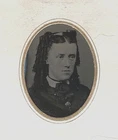 ORIGINAL! CIVIL WAR ERA WOMAN CARTOUCHE CARD TINTYPE 1863 PHOTO