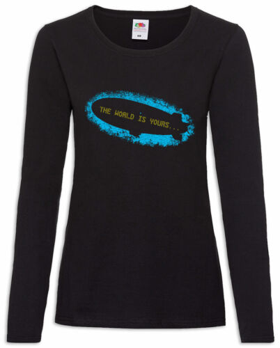 The World Is Yours Zeppelin Women Long Sleeve T-Shirt Tony Fun Scarface Montana - Picture 1 of 1