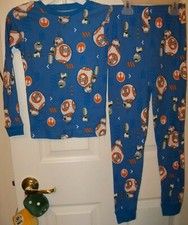 Star Wars Rebel BB-8 Droid Blue Long 2 Piece Set Pajama PJ Set Boys Size 6 NWT
