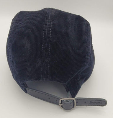 Supreme Fine Wale Corduroy Camp Cap Hat Black SS21 Supreme New