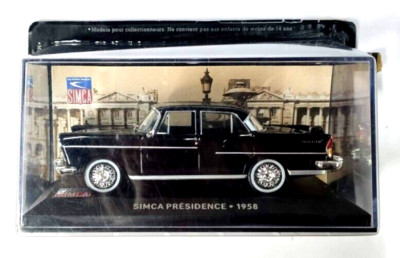 Miniature Simca Présidence 1958 Au 1/43 - Altaya Ixo, Diecast, Neuf En Boîte Vitrine