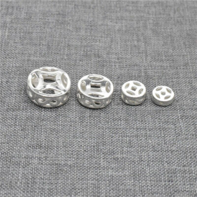2 Sterling Silber gl?nzende M��nze Geld Reichtum Perle 2-seitig