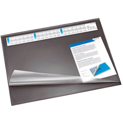 Läufer Schreibtischunterlage Kalender Synthos VSP stabil 65x50cm schwarz 69290