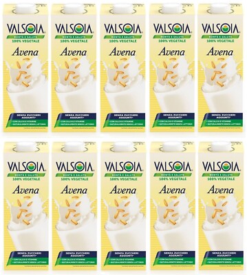 10x Valsoia Avena Gemüsegetränk Laktosefrei Erfrischungsgetränk Tetra Brik 1Lt