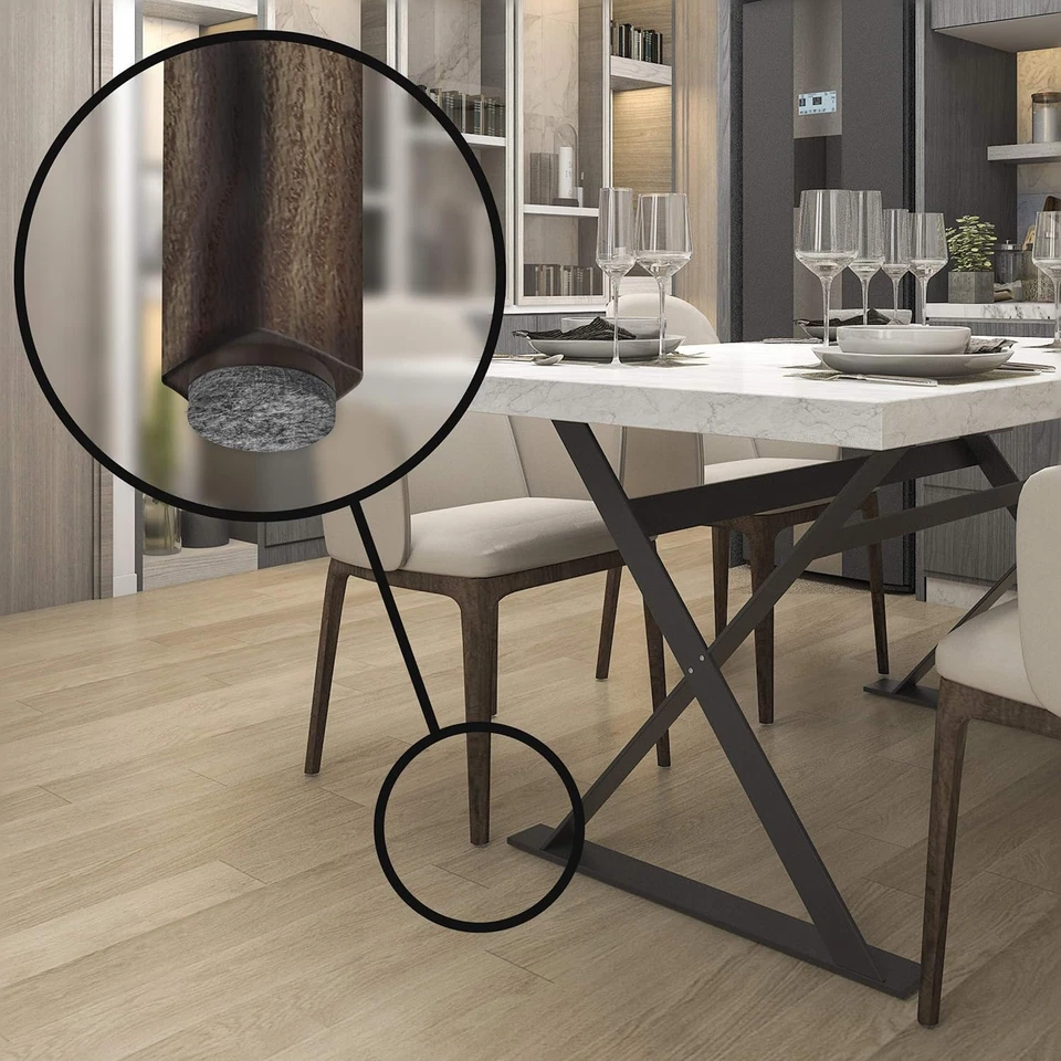 Protectores de piso para patas de silla Gorillafelt/silla de fieltro deslizables (juego de 16) fieltro tap-on Foto 4 de 4