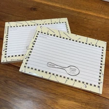 Recipe Cards Large 5x7 2 Paks 80 Total Double Sided White & Yellow - New