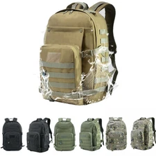 41L Tactical Waterproof Backpack Rucksack Molle Pouch Pack Hiking Camping Bag US