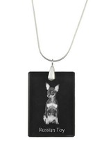 Russian Toy, Russkiy Toy, Russian Terrier, Moscow Toy Terrier - Crystal pendant 