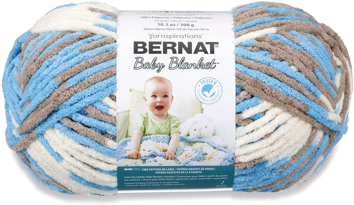 Bernat BABY BLANKET SUPER CHUNKY Knitting Yarn Wool 300g - 04133 Little  Royales