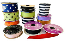 13 Rolls Grosgrain Ribbon for Crafts Sewing Hair Polka Dots Stripes Solid Colors