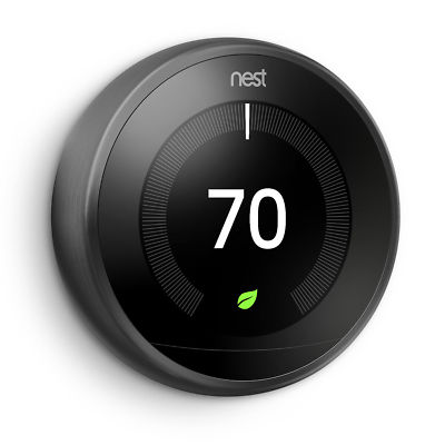 Nest 3rd Generation Learning Black Programmable Thermostat T3016US