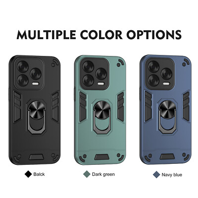 Luxury Hybrid Armor Ring Holder Stand Magnet Case Cover For ZTE Blade V70 Vita