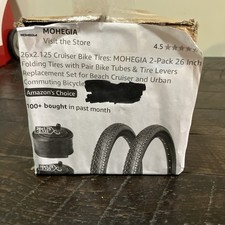 26x2.125 Cruiser Bike Tires: MOHEGIA 2-Pack 26 Inch Folding Tires with Pair B...